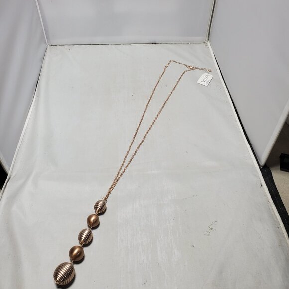 Vetta 5 bead gold chain necklace - Picture 4 of 8